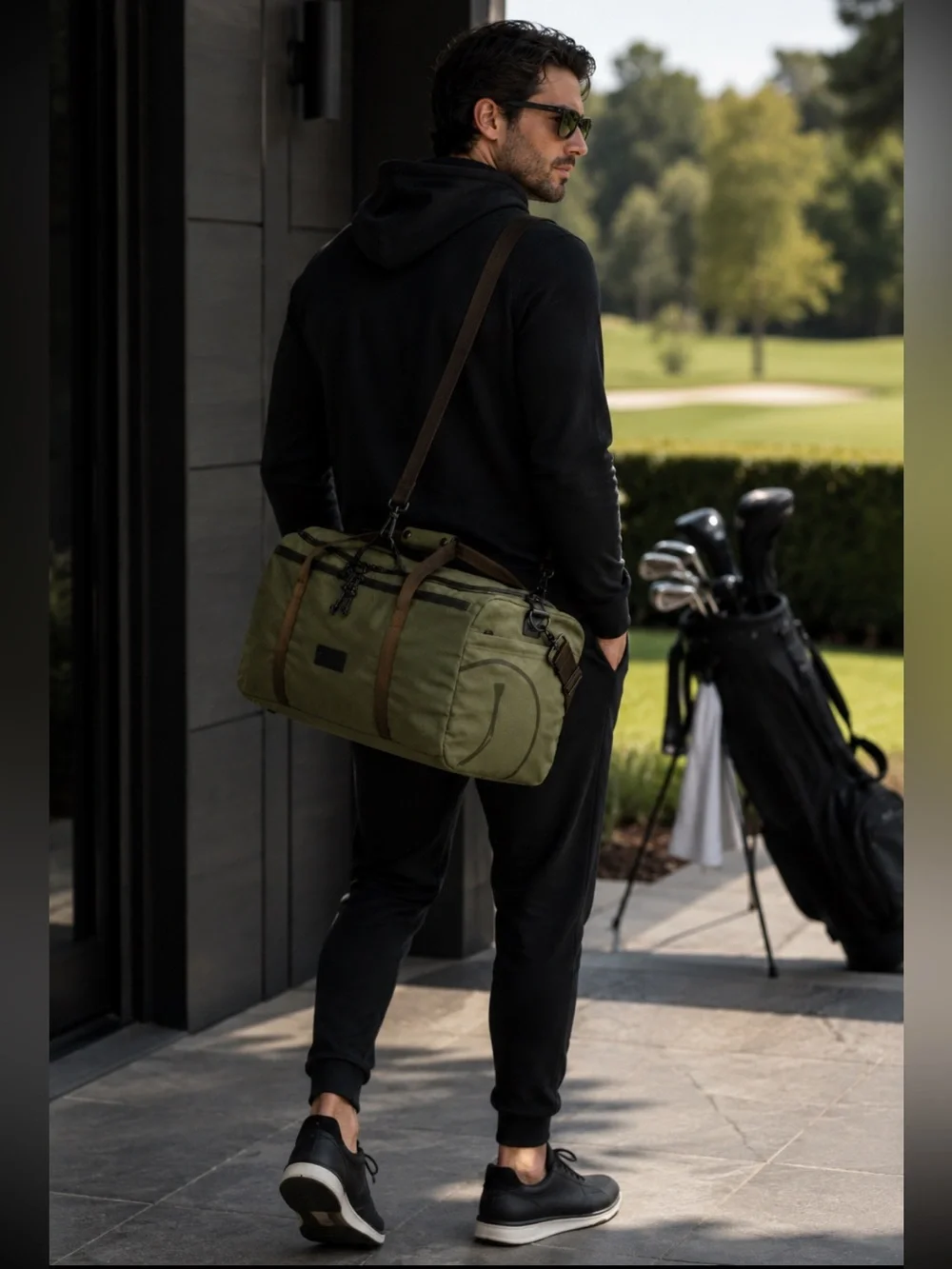 Broken Tee Society Golfers Clubhouse Duffle Bag Weekender in Olive ~ Pristine
